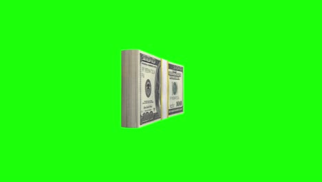 una pantalla verde de 100 dólares con un fondo de tecla cromada.
