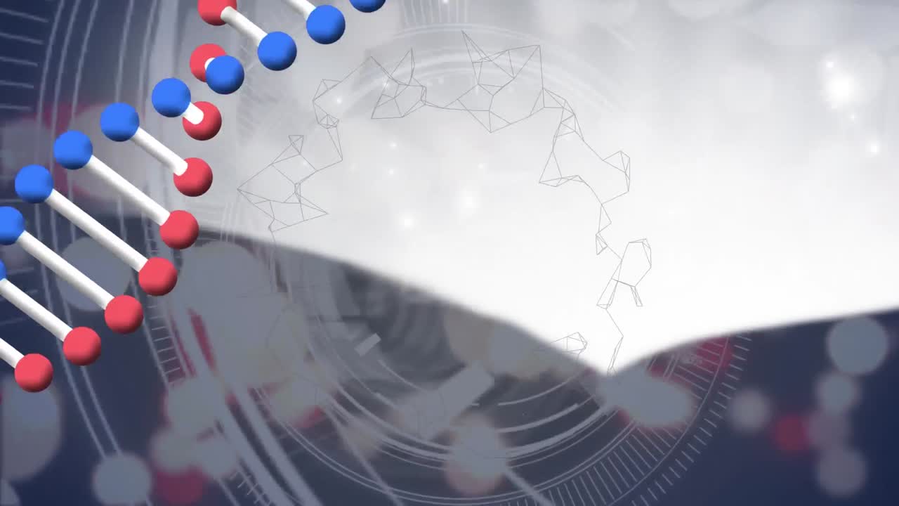 dna 가닥의 애니메이션과 스 ⁇  스캔