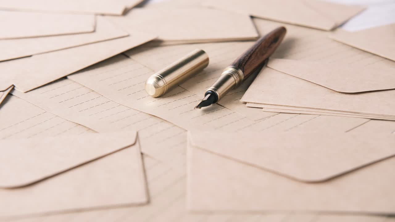 봉투 어리 에 있는 펜