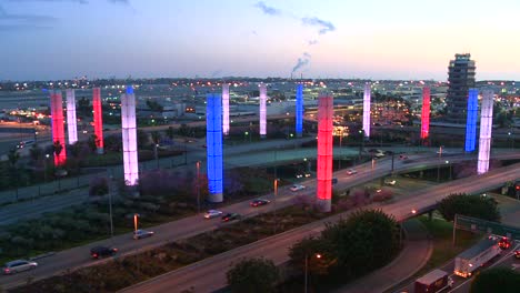 The-colorful-lights-of-Los-Angeles-International-airport-glow-in-the-dark-1