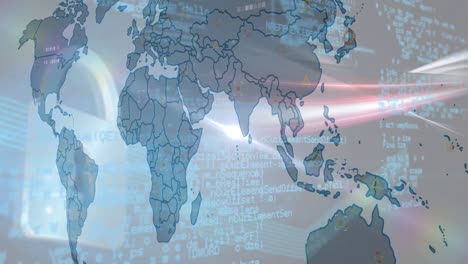 Animación-Del-Procesamiento-De-Datos-Sobre-El-Mapa-Mundial