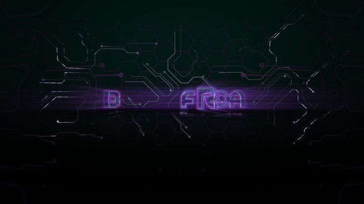 Animation intro text Black Friday and cyberpunk animation background with computer chip and neon lights 2