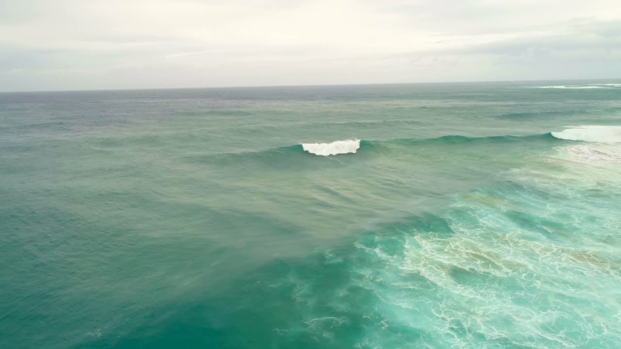 Aerial view of seascape on a sunny day 4k