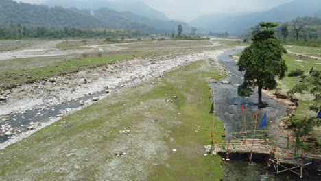 natural beauty of india and bhutan border or highland