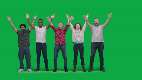 group of people clapping