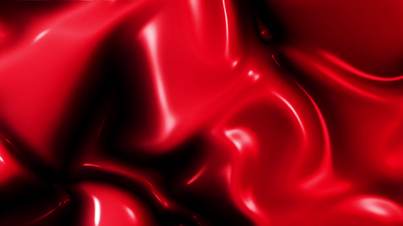Boucle de fond abstraite de surface fluide rouge lustrée dynamique