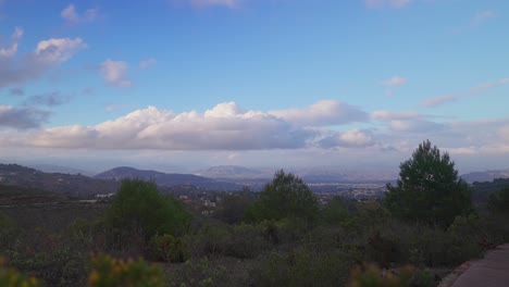 time lapse on the hills of malaga, spain