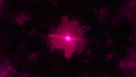 pink nebula in dark space