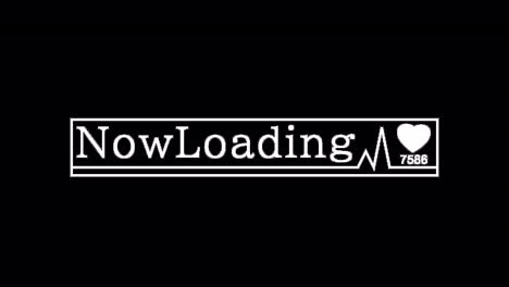 heart beat loading text animation 1080p - 30 fps - alpha channel