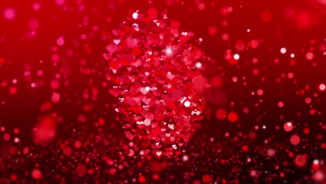 Glamour-Rojo-Corazón-Formas-Partículas-Fondo-Día-De-San-Valentín-Y-Videos-De-Bodas