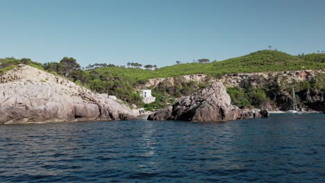 sailing on coast of ibiza