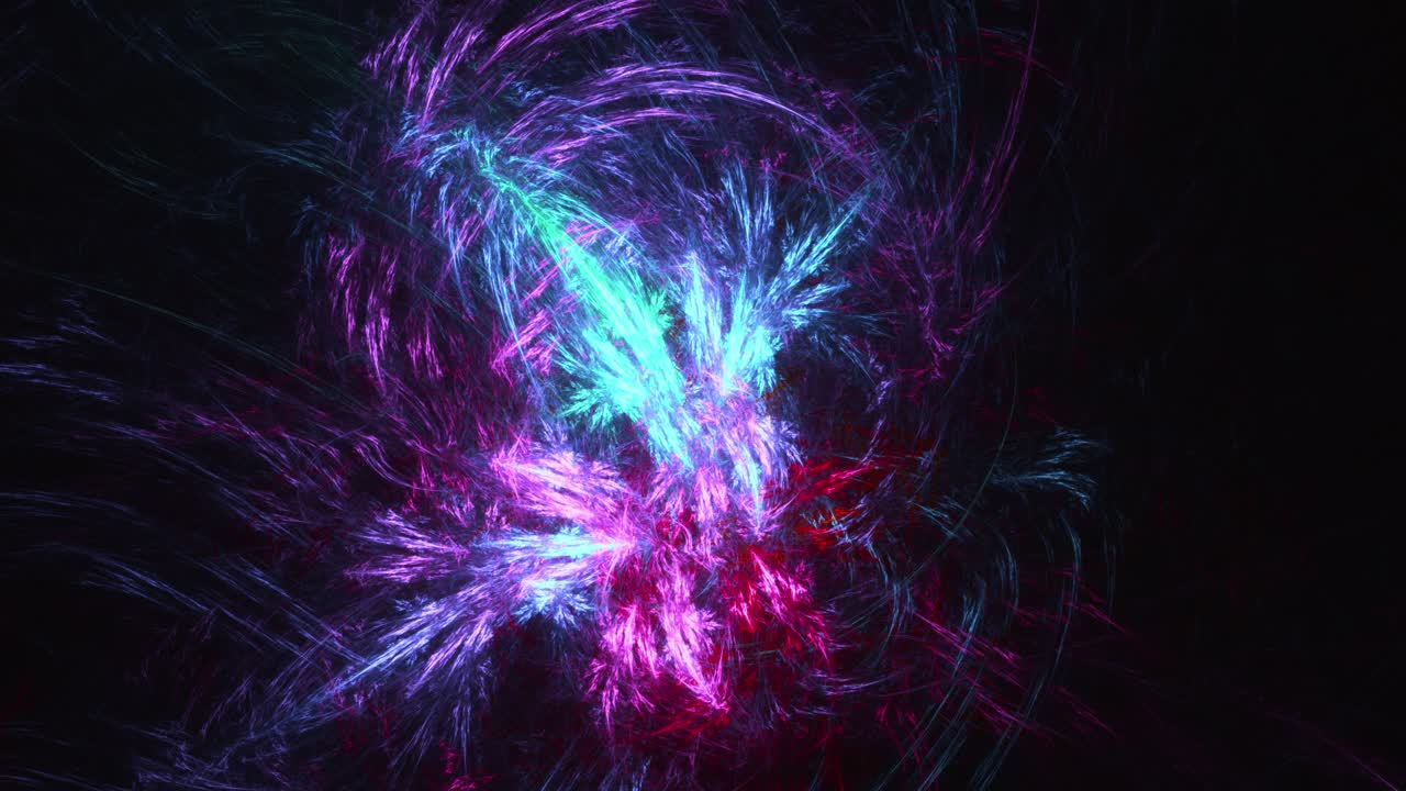 nubes espaciales de nebulosas fractales coloridas y surrealistas, líneas y formas abstractas interesantes