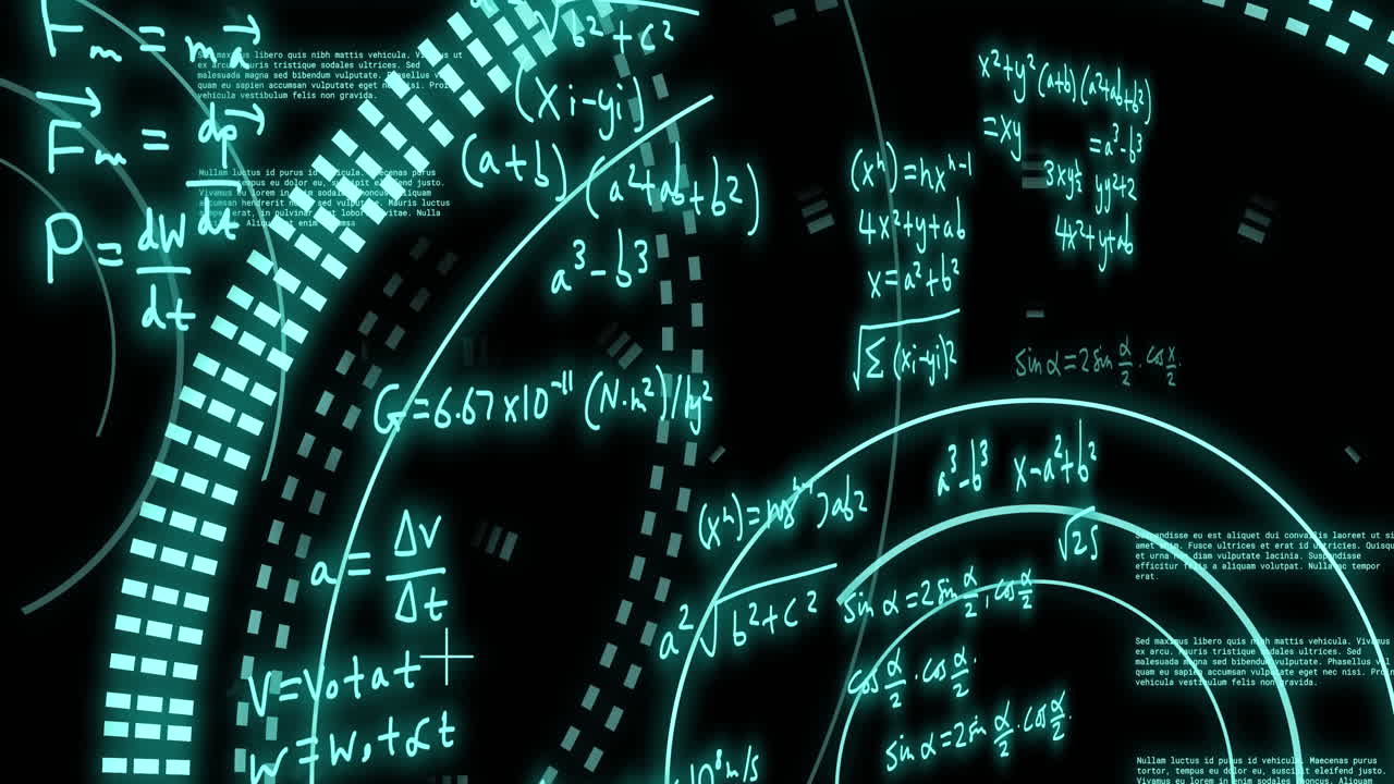 Animation of mathematical equations over scope scanning and data processing