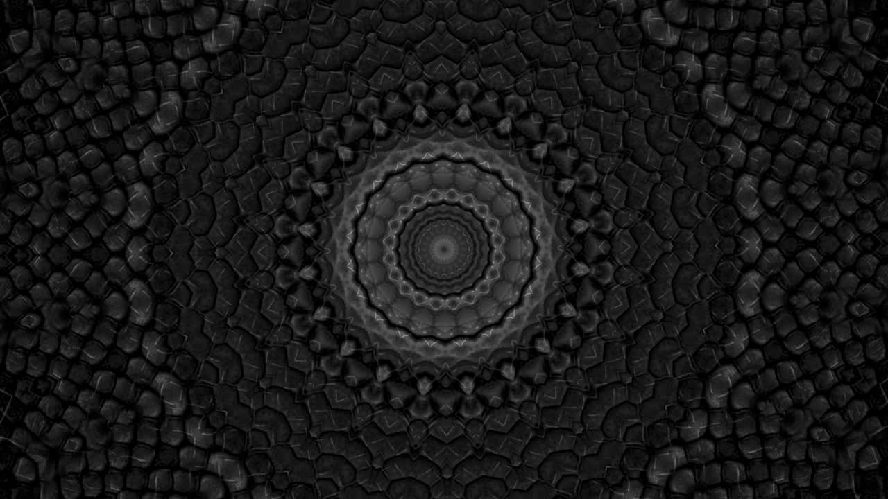 efecto de paralaje. fondo de piel de serpiente negra radial. textura de piel de serpente en primer plano. zoom de 4k en el video