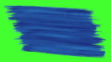 animation grunge - blue brush stroke on a green screen