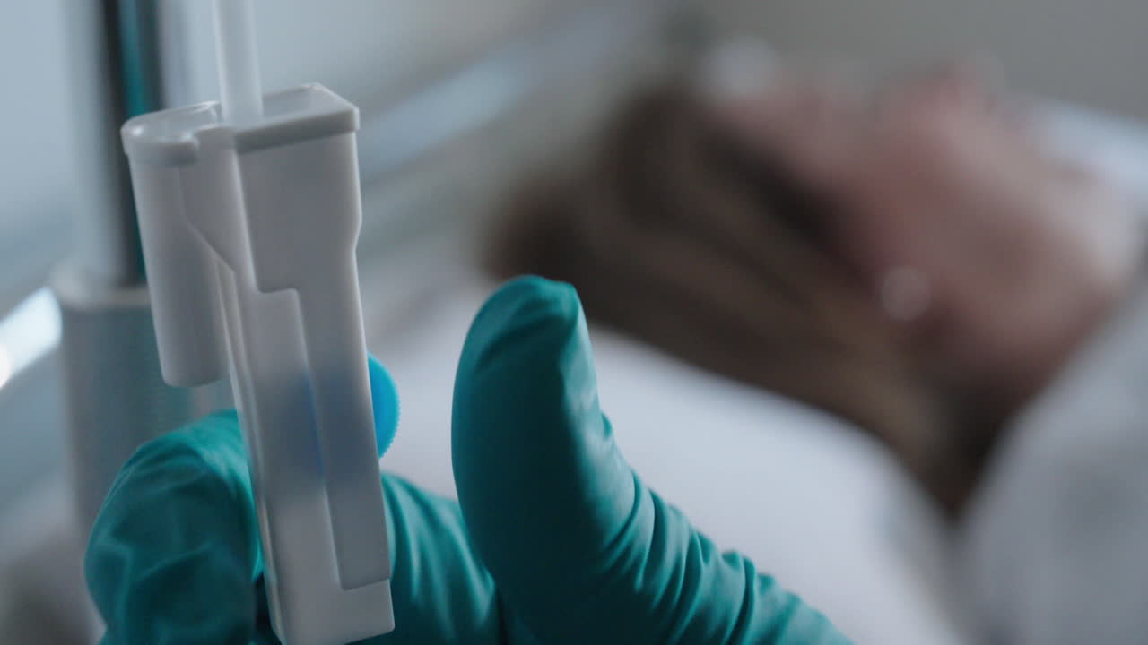 Hospital Patient with IV