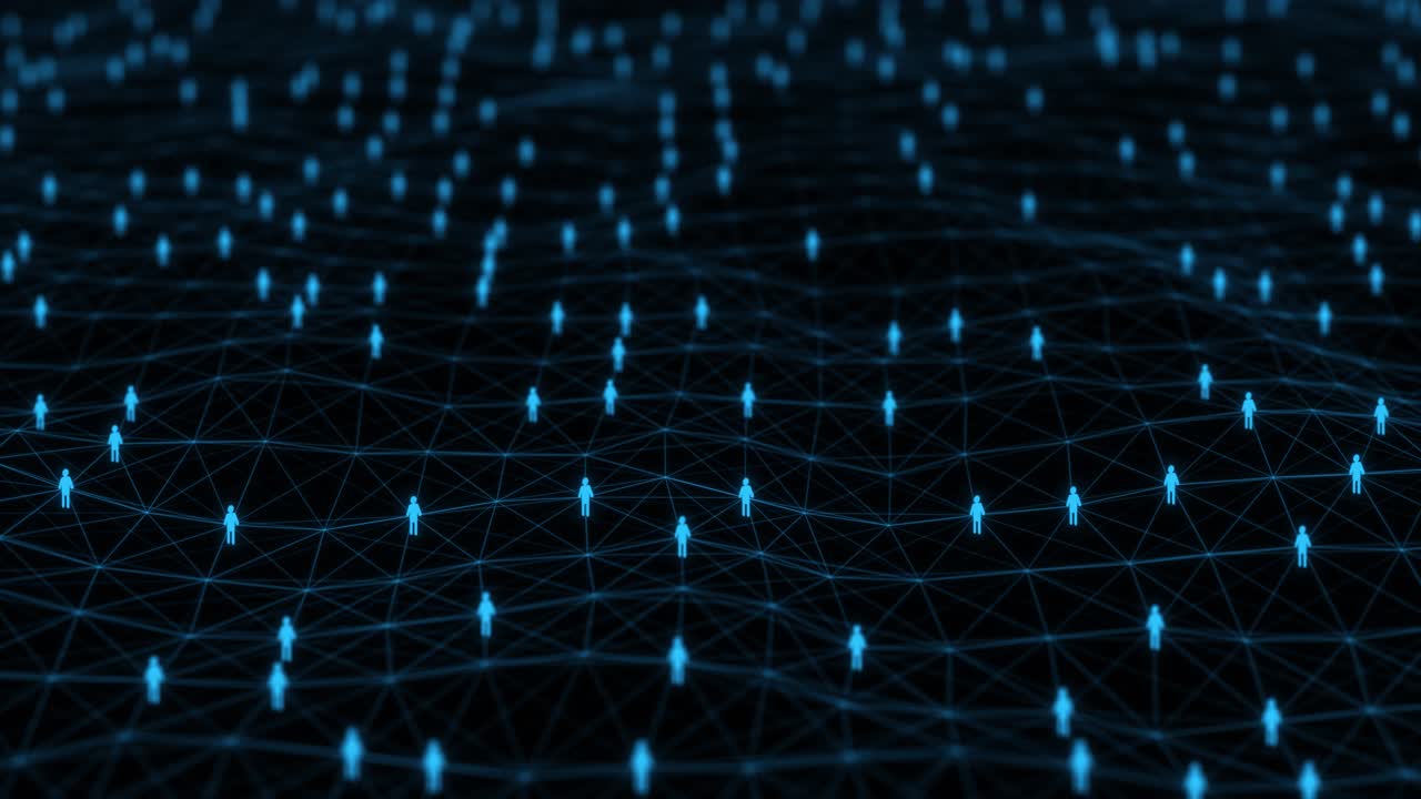 Symbol of people connect themselves concept of teamwork management connection communication social