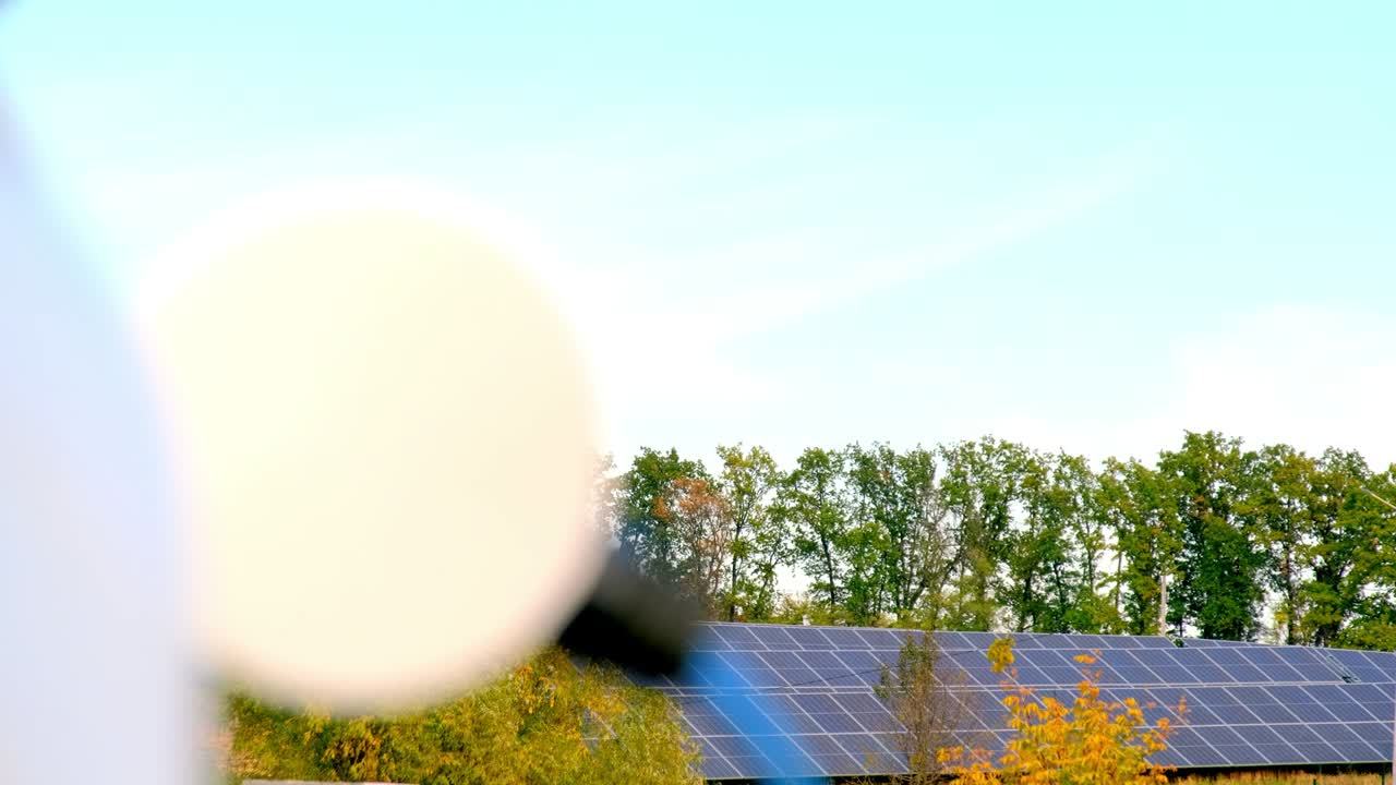 청정 에너지의 태양 에너지 서브 스테이션에서 ev 충전