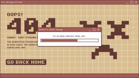 error 404 pixel art error page