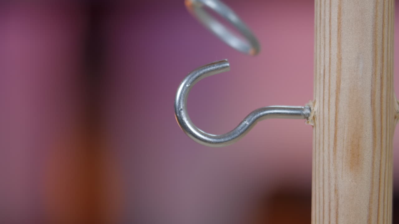 비미니 빈티지 복고 전략 스킬 펍 게임 스윙 정지 링을 후크, 슬로우 모션, 클로즈업