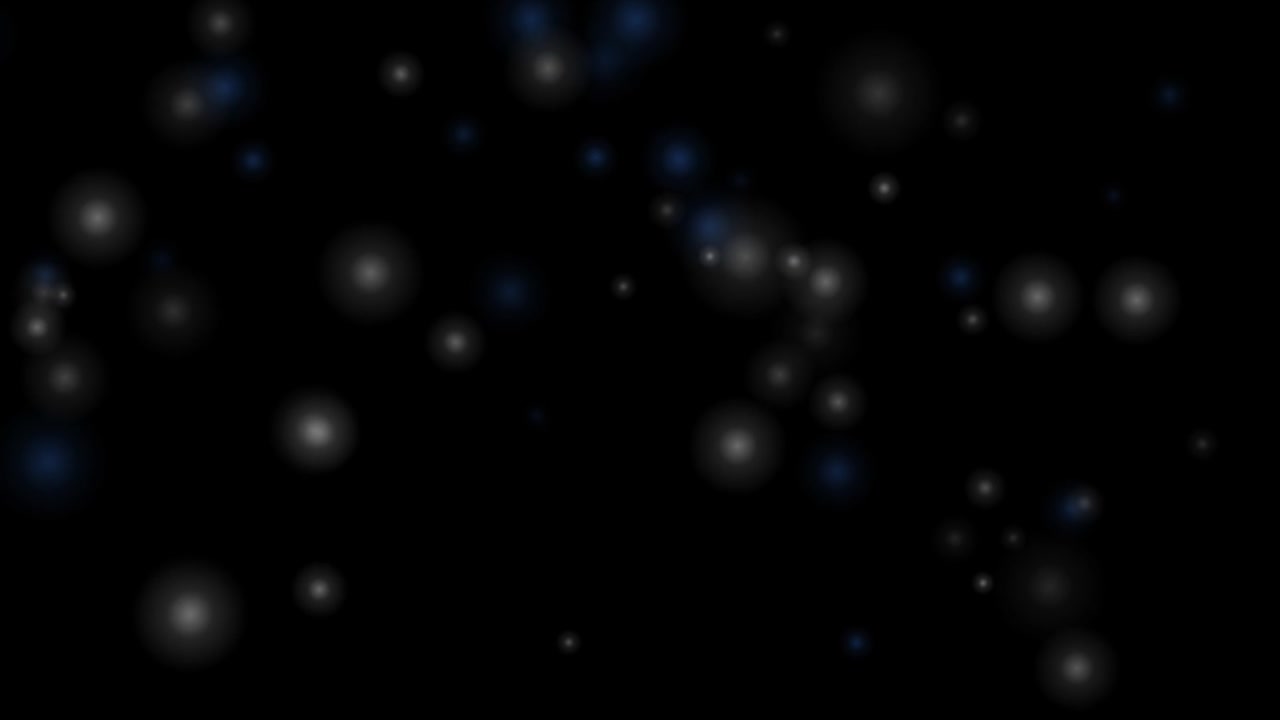 Floating Glowing Particles on Black Background