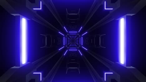 neon blue futuristic tunnel