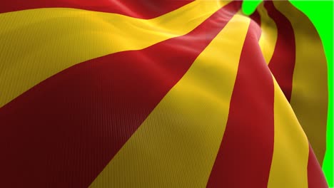 3d waving flag from catalunya, spain