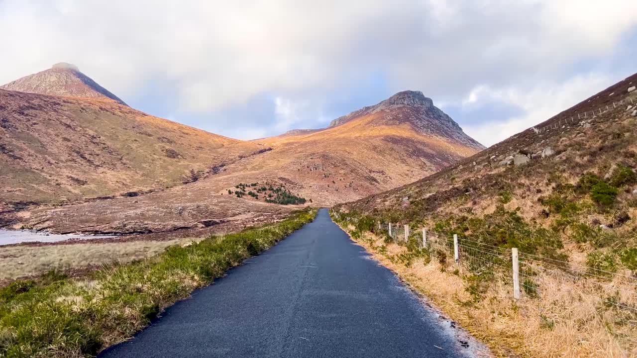 Handheld Journey Through the Mourne Mountains: Scenic Walk in Untouched Natural Beauty