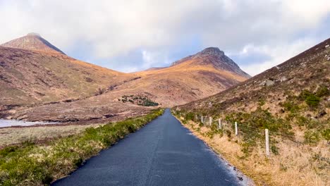 handheld journey through the mourne mountains: scenic walk in untouched natural beauty