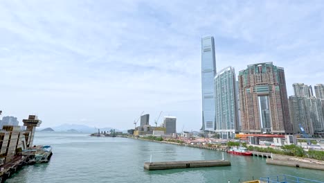 construction site by the water in hong kong