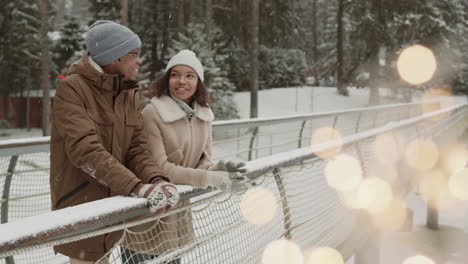 couple enjoying a winter day