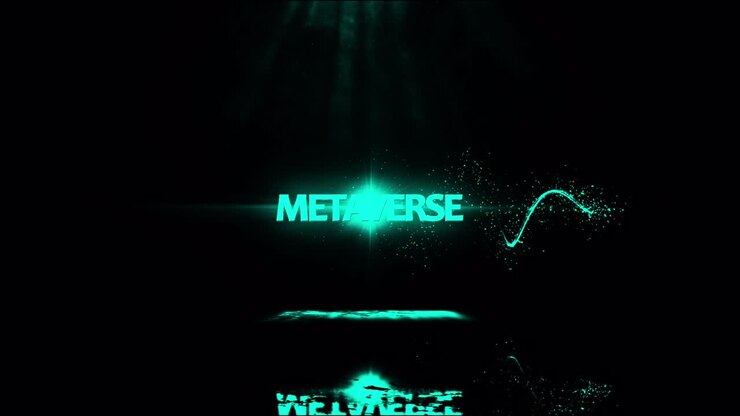 Full Text Metaverse, Web 3.0 and etc. Full Commercial Tranisitions Glowing Particals Logo