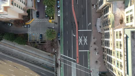 aerial view over sacramento tower bridge