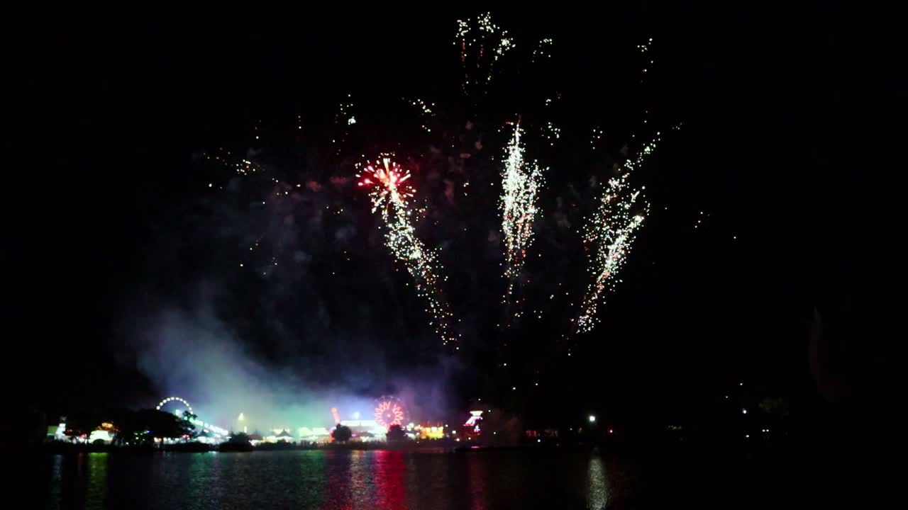 Fireworks show from a far