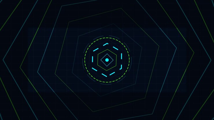 Abstract Digital Hexagon Tunnel Motion Graphics