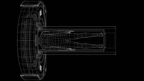 MRI, magnetic resonance imaging machine scanning patient inside