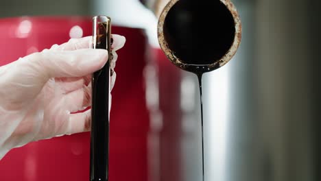 oil sample analysis in a laboratory setting