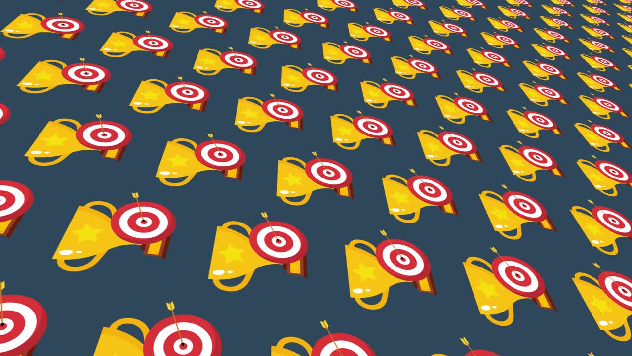 copa de oro y el objetivo rotan la animación de fondo.