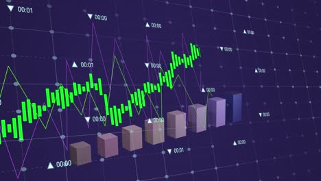 Animation-of-statistics-and-financial-data-processing-over-grid