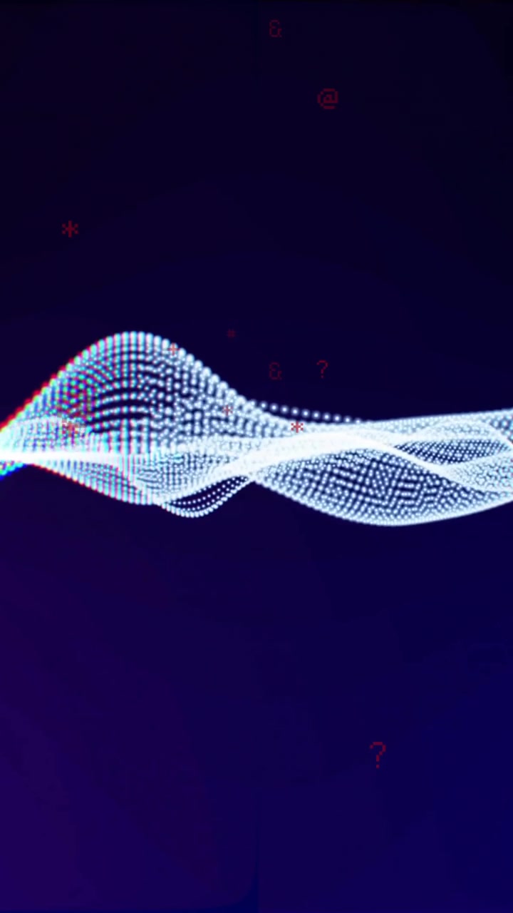 Animation of data transfer glowing neon light trails over black background