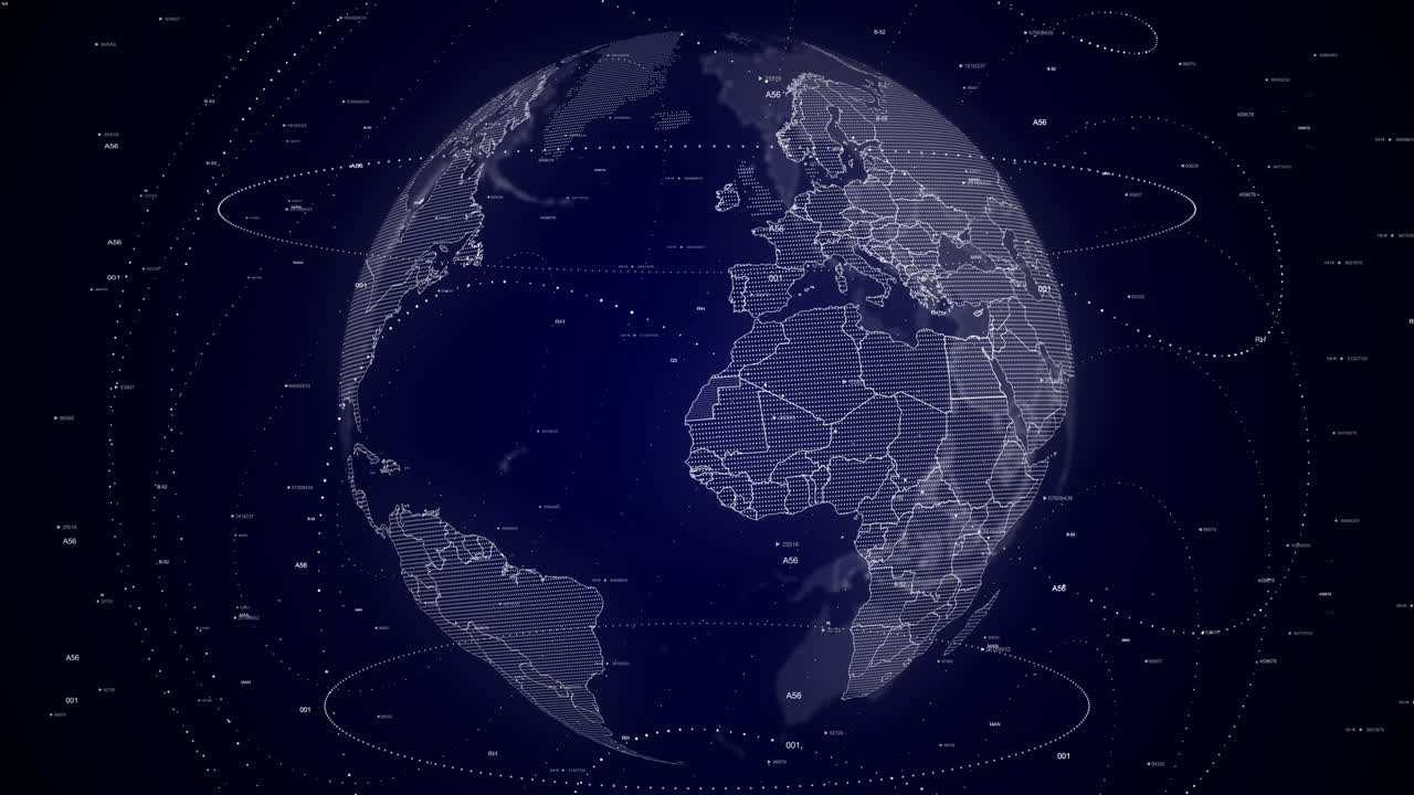 globo digital girando, haciendo zoom en el país del sáhara occidental