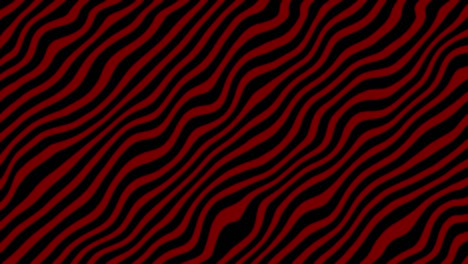líneas de onda abstractas, líneas de partículas turbulencia, red de conexión de partículas, patrón de onda, curva de glitch de prisma de patrón, color rojo
