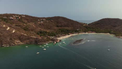 aerial view overlooking lush ixtapa mexico beach tropical island travel destinations moving forward