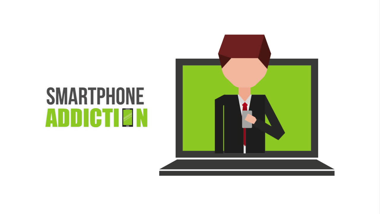스마트폰 중독 일러스트레이션