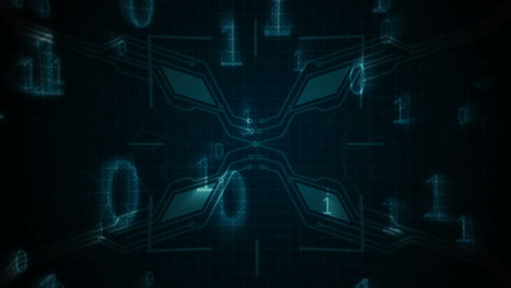 animation of binary code falling down