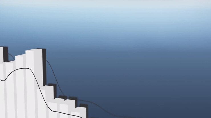 Animation of data processing on gray background