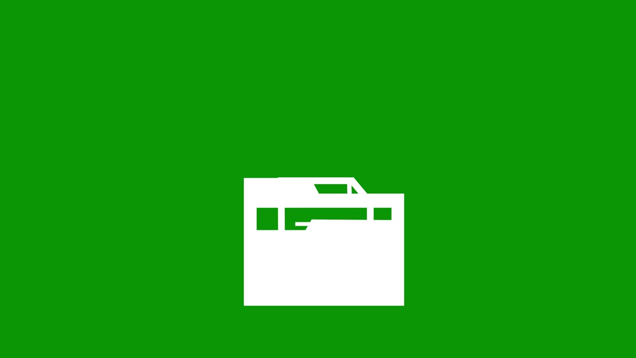 animación de archivos. iconos de concepto de datos. documentos en carpeta. archivos dentro de carpeta. carpeta con documentos dentro y fuera. transición de archivos. gestión y almacenamiento de datos diseño plano. fondo verde