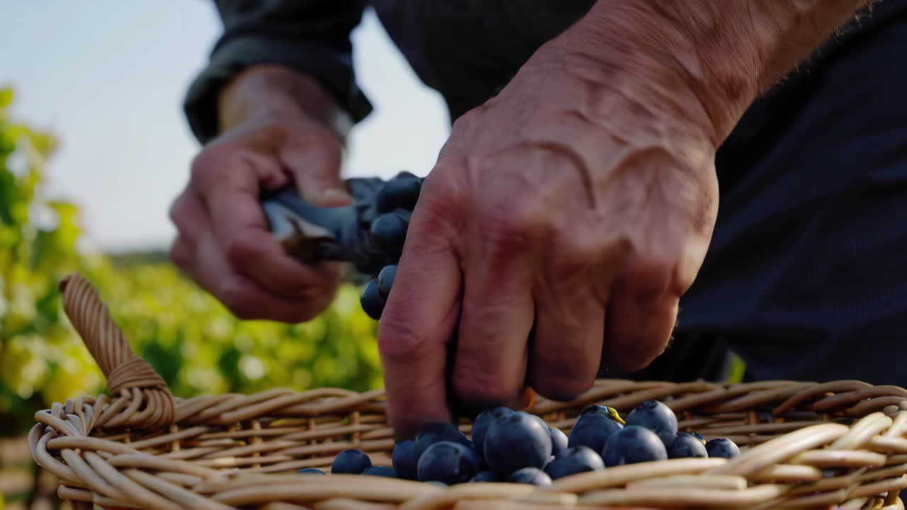 Vineyard Harvest in France