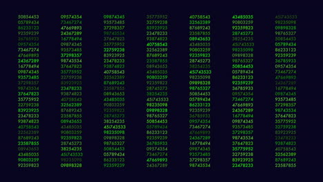 Random-numbers-pattern-in-rows-on-dark-space