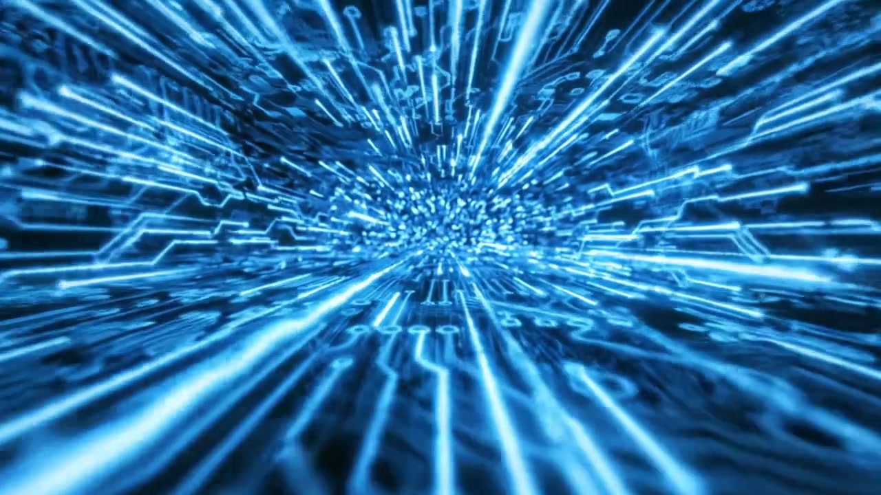 A Fascinating Journey Through the Depths of a Digital Universe: Exploring the Intricate Patterns of Circuitry and Energy Flow in a Vivid Blue Light Environment